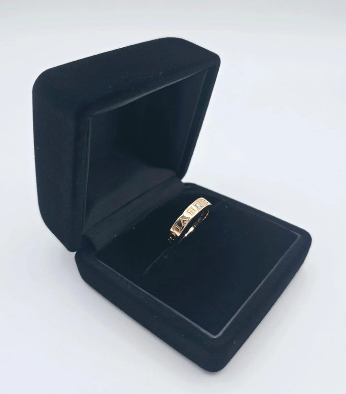 Bvlgari - 18ct Gold B.zero1 Ring with Diamond - Size 49