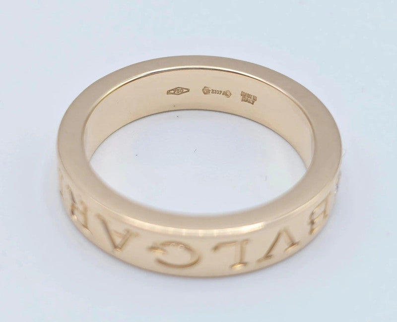 Bvlgari - 18ct Gold B.zero1 Ring with Diamond - Size 49