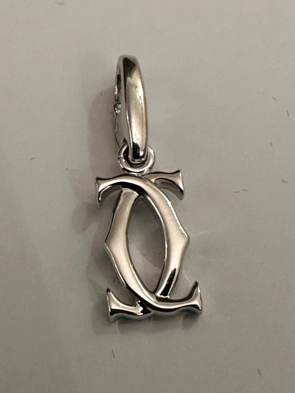 Cartier - 18ct. White Gold 2C Charm Pendant