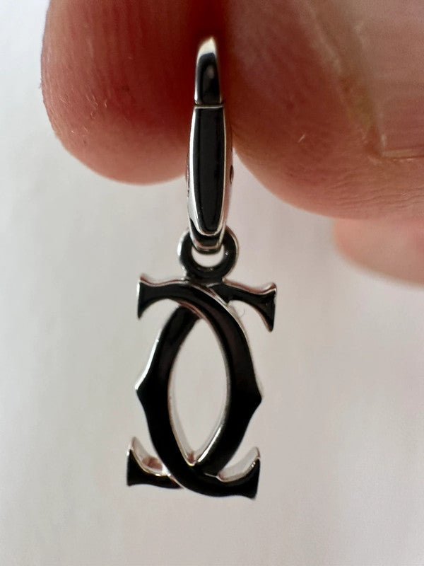 Cartier - 18ct. White Gold 2C Charm Pendant