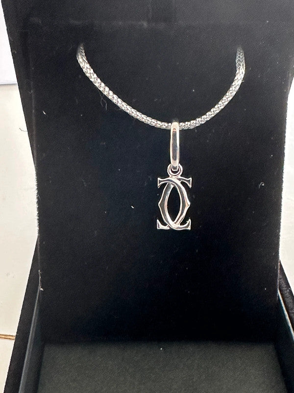 Cartier - 18ct. White Gold 2C Charm Pendant