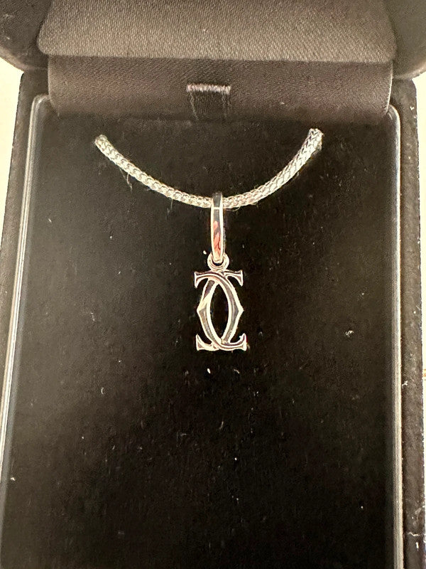 Cartier - 18ct. White Gold 2C Charm Pendant