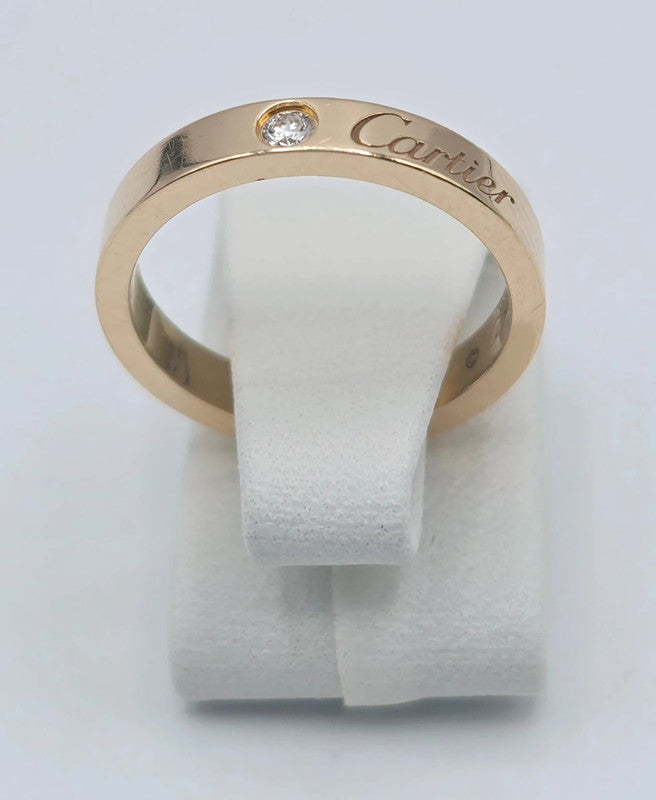 Cartier - 18ct. C de Cartier Ring with Diamond - Size 48