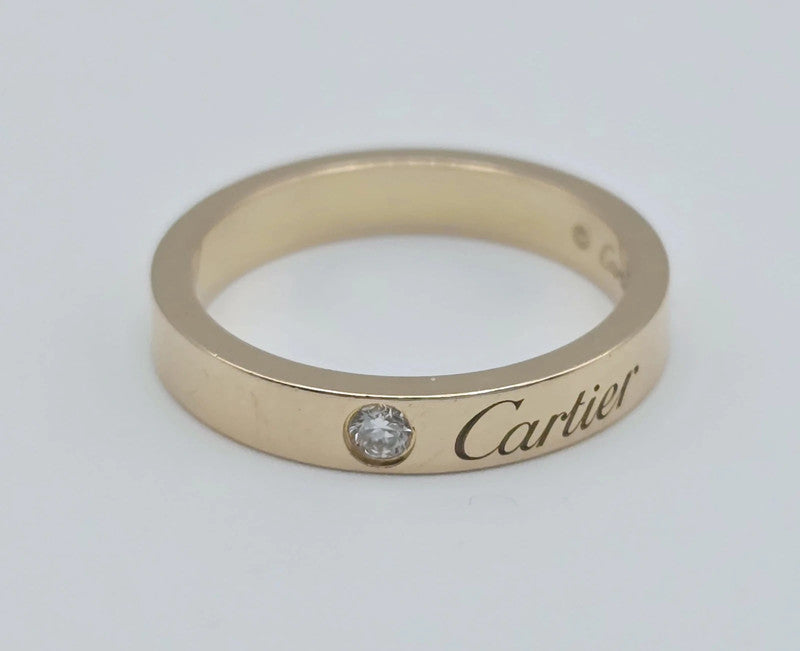 Cartier - 18ct. C de Cartier Ring with Diamond - Size 48