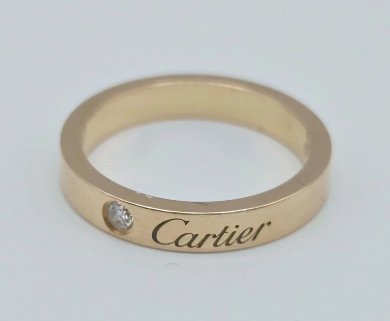 Cartier - 18ct. C de Cartier Ring with Diamond - Size 48