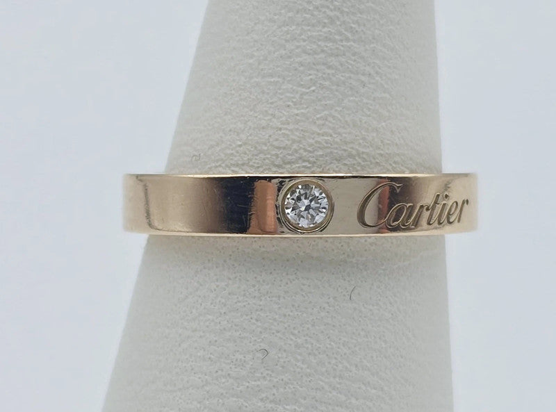 Cartier - 18ct. C de Cartier Ring with Diamond - Size 48