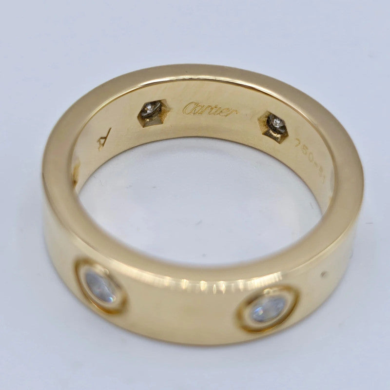 Cartier - 18ct. Yellow Gold Love Ring - 6 Diamonds - Size 51