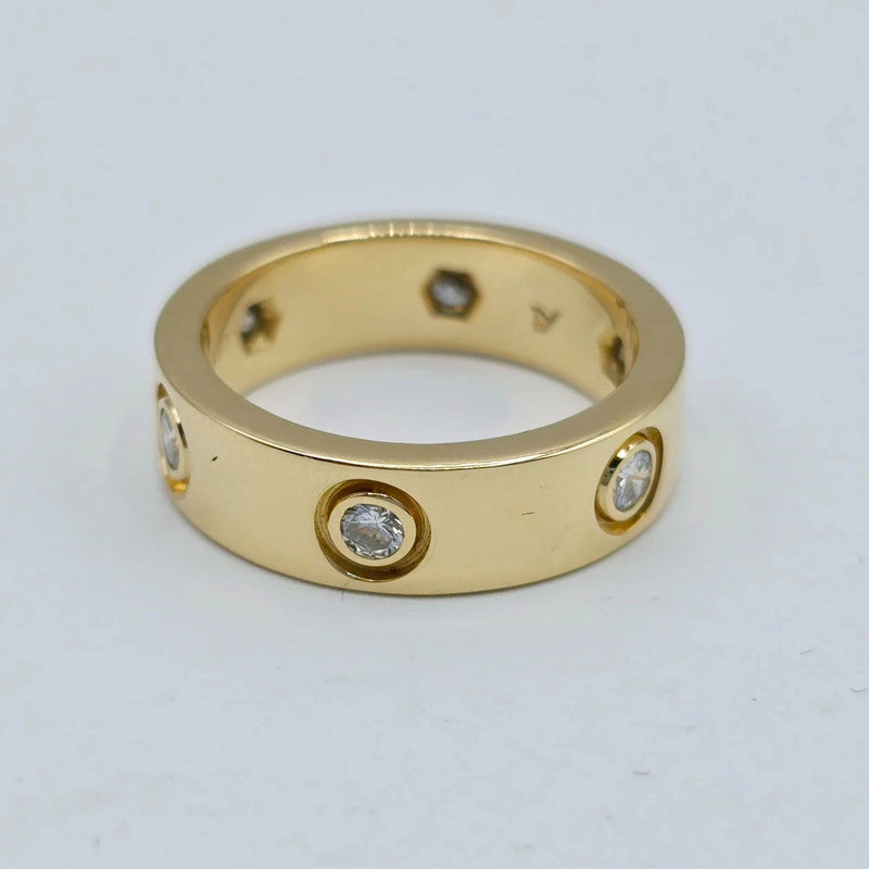 Cartier - 18ct. Yellow Gold Love Ring - 6 Diamonds - Size 51