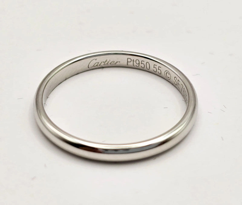 Cartier - Platinum 1895 Band Ring - Size 55