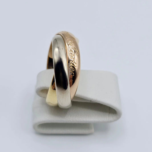 Cartier - Tricolor 18ct. Gold Trinity Ring - Size 50