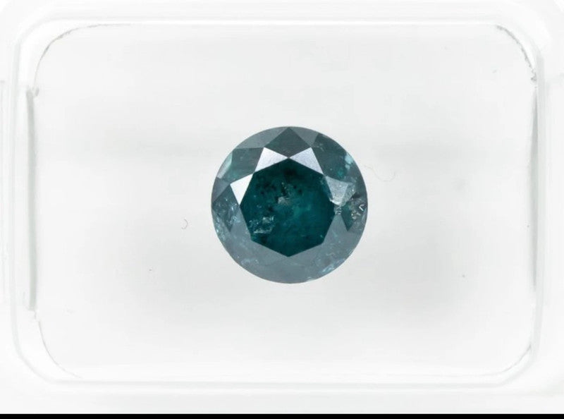 Fancy Greenish Blue Diamond - 1.34 ct -  Color Treated - I3 Clarity