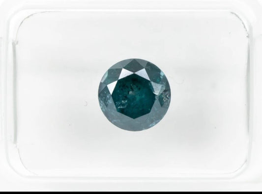 Fancy Greenish Blue Diamond - 1.34 ct -  Color Treated - I3 Clarity