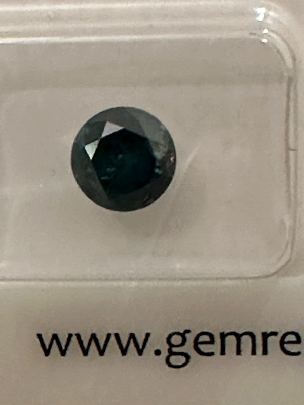 Fancy Greenish Blue Diamond - 1.34 ct -  Color Treated - I3 Clarity