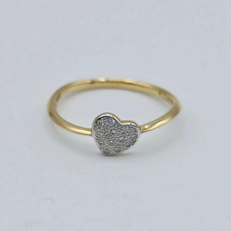 DoDo - 18ct. Golden Heart Ring wih Diamonds - Size 52