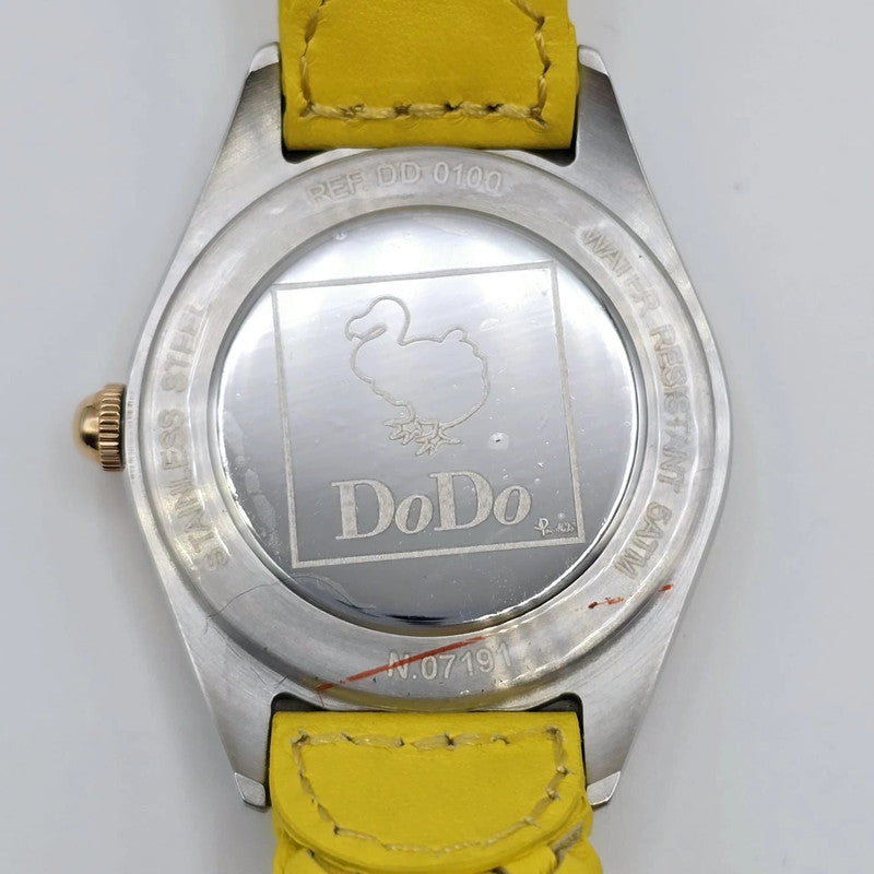 DoDo - Unisex Watch - Yellow Woven Leather Strap