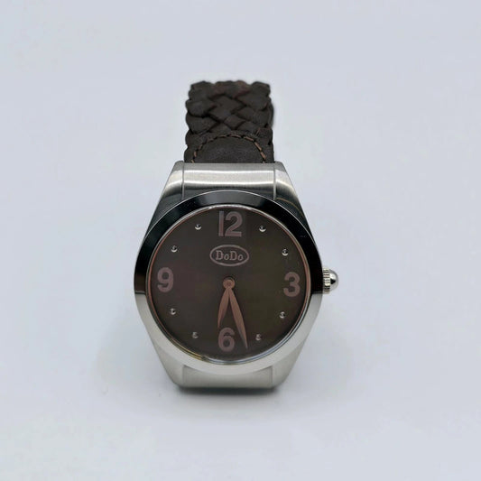 DoDo - Unisex Watch - Brown Woven Leather Strap