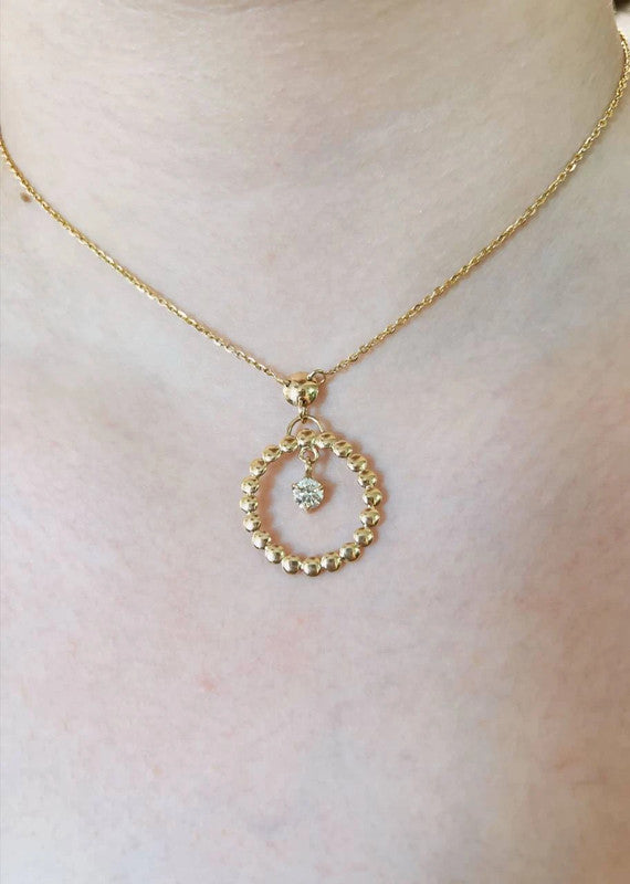 Tesoro Di Milano - 18ct. Golden Necklace with Diamond