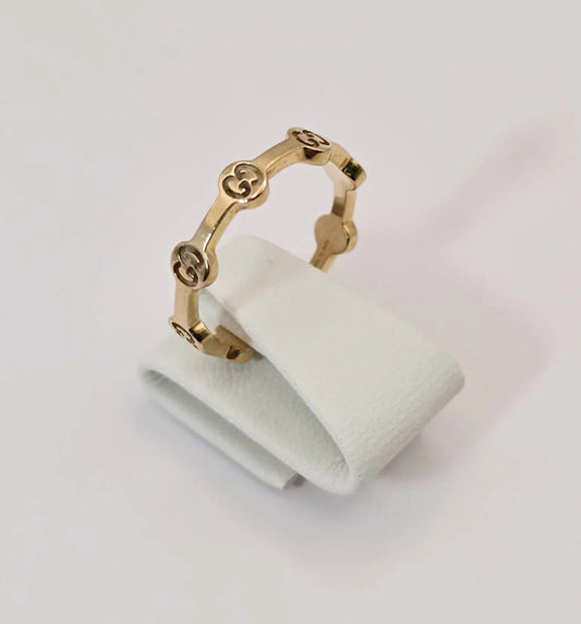 Gucci - 18ct. Yellow Gold GG LOVE Ring - Size 54