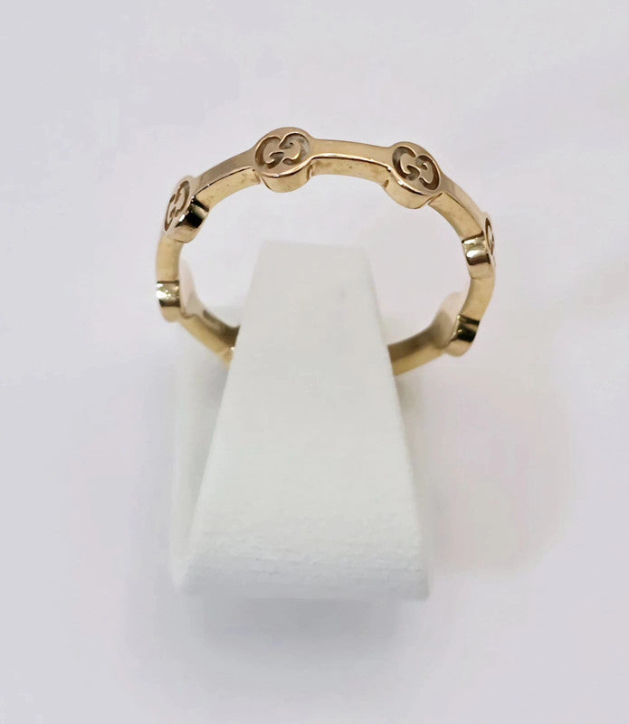 Gucci - 18ct. Yellow Gold GG LOVE Ring - Size 54