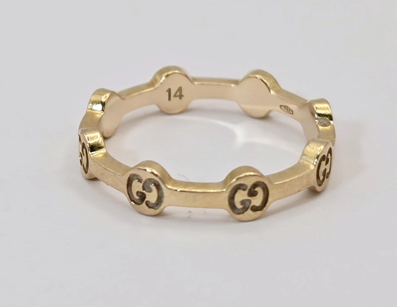 Gucci - 18ct. Yellow Gold GG LOVE Ring - Size 54