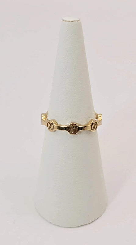 Gucci - 18ct. Yellow Gold GG LOVE Ring - Size 54