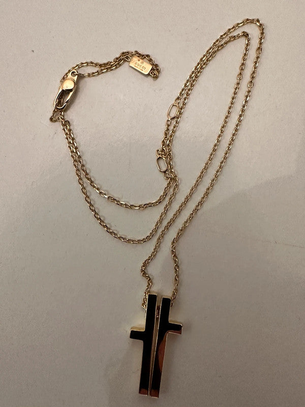 Gucci - 18ct. Gold Separate Cross Necklace