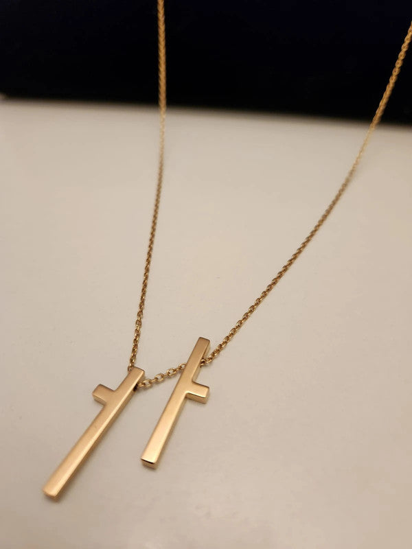 Gucci - 18ct. Gold Separate Cross Necklace