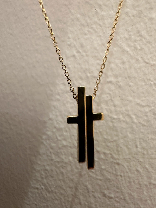 Gucci - 18ct. Gold Separate Cross Necklace