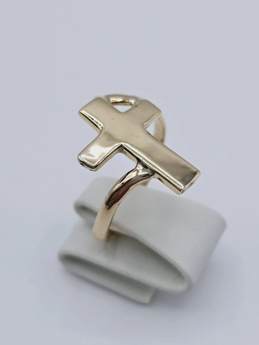 Tesoro Di Milano - 18ct Cross Ring - Size 60