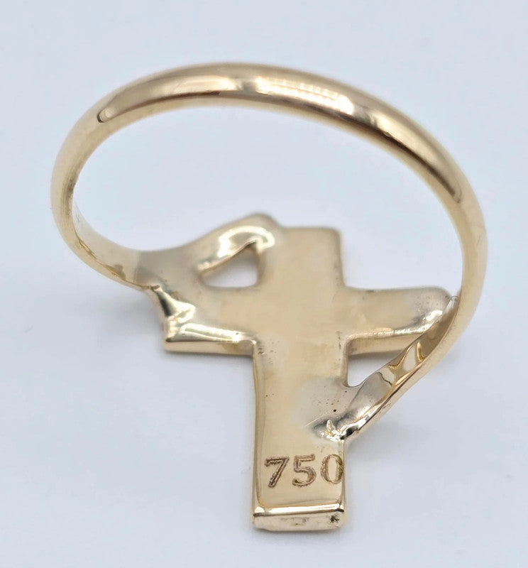 Tesoro Di Milano - 18ct Cross Ring - Size 60