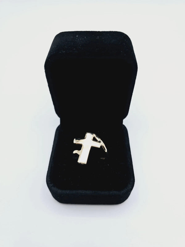 Tesoro Di Milano - 18ct Cross Ring - Size 60