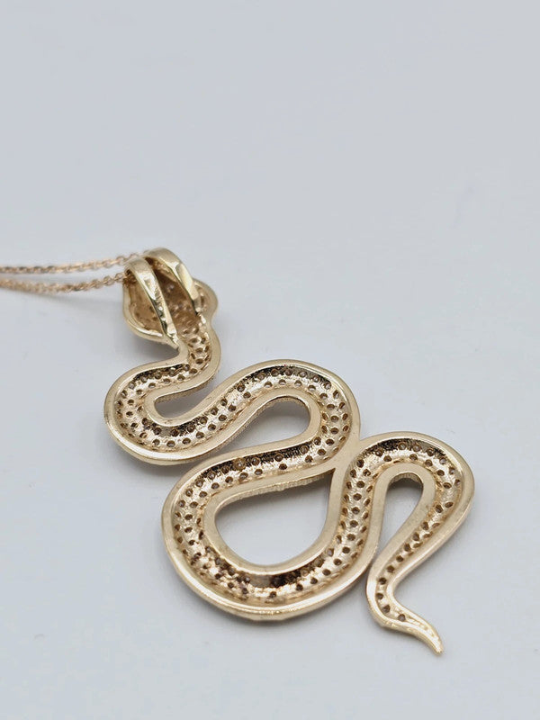 Tesoro Di Milano - 1.11ct. Pink Diamond Snake Pendant in 14 kt. Pink Gold