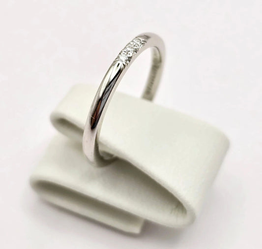 Tiffany & Co. - Platinum Forever Ring with Diamonds - Size 49