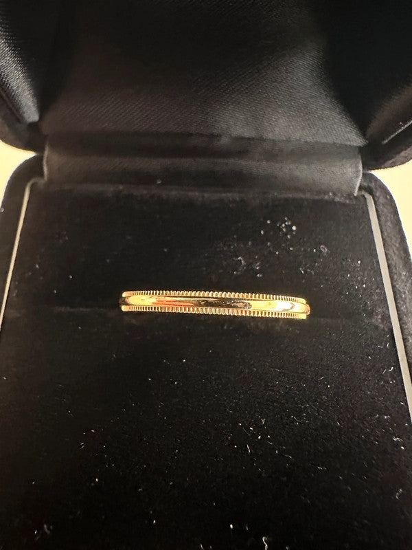 Tiffany & Co. - 18ct. Rose Gold Milgrain Ring - Size 56