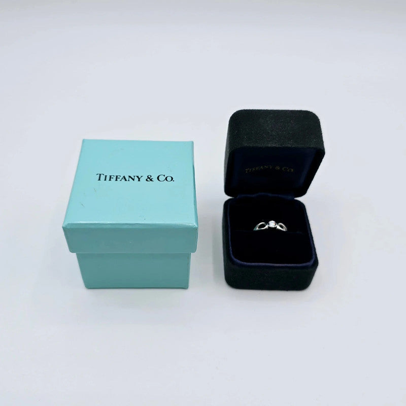 Tiffany & Co. - Platinum Teardrop Ring with Diamond - Size 51