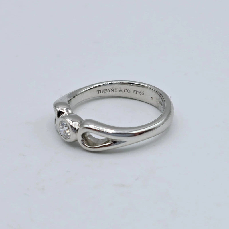 Tiffany & Co. - Platinum Teardrop Ring with Diamond - Size 51