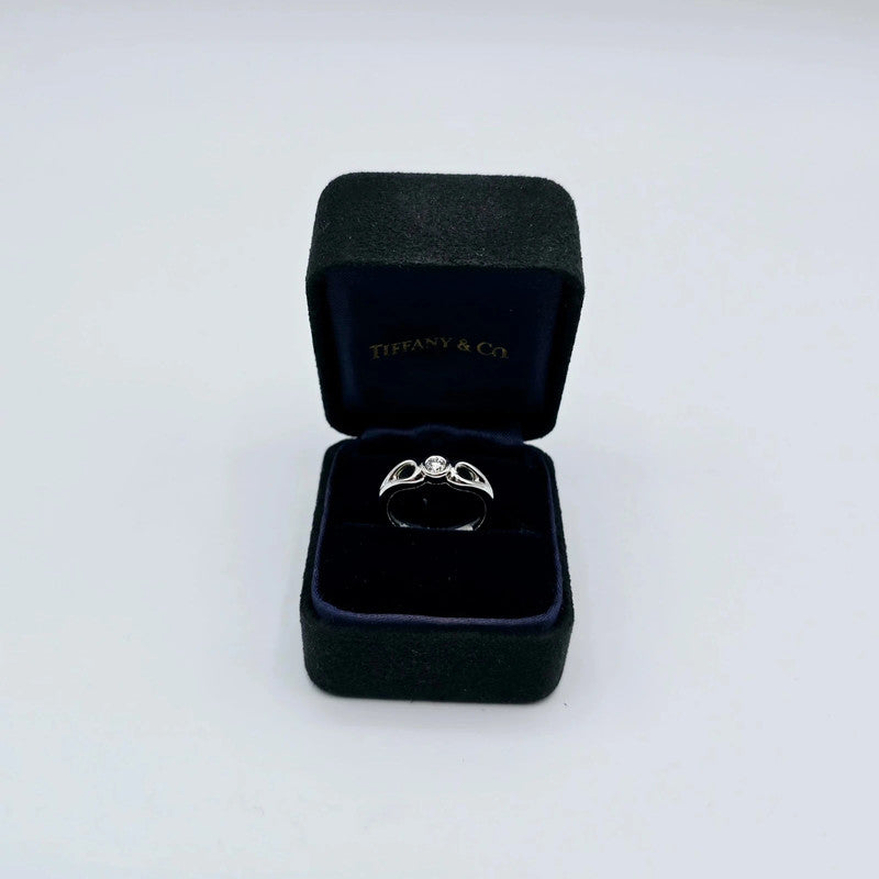 Tiffany & Co. - Platinum Teardrop Ring with Diamond - Size 51