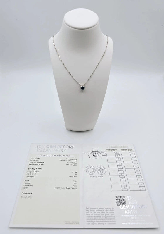 Tessoro Di Milano - 18ct. White Gold Necklace with Diamond