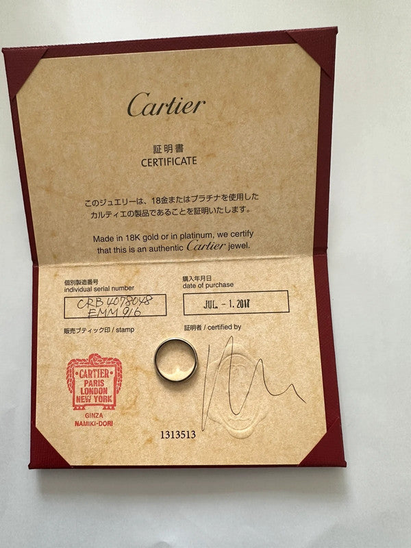 Cartier - Platinum 1895 Ring - Size 48